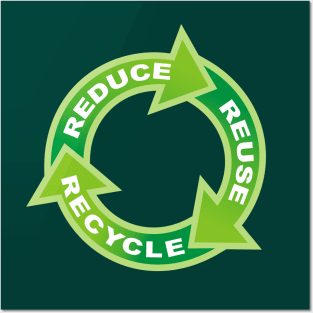 Reduce Reuse Recycle Circle Posters and Art